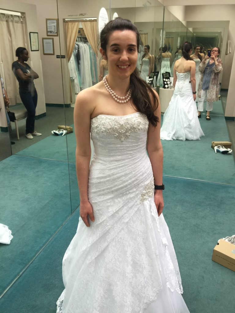 At my last alteration before the big day!